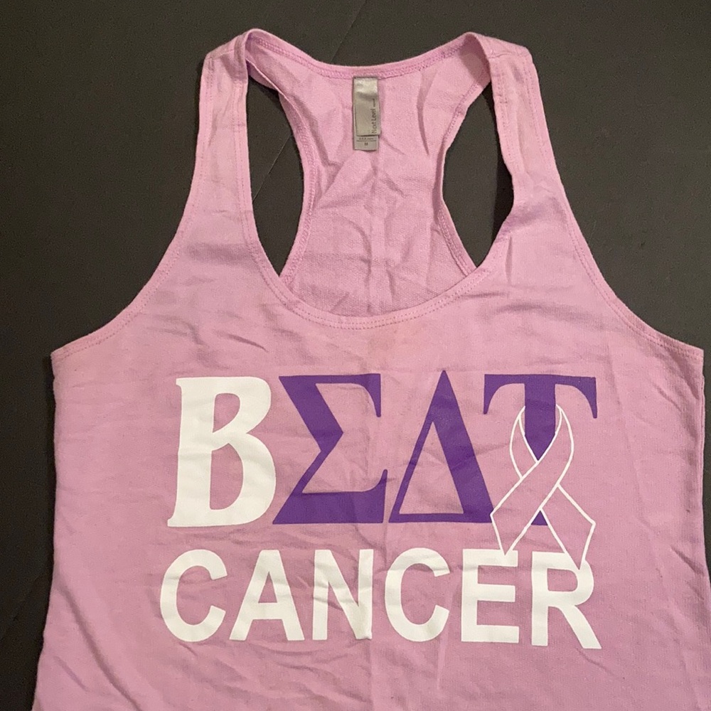 Sigma Delta Tau Cancer Awareness tank